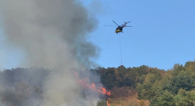 ORMAN YANGININI SÖNDÜRME ÇALIŞMALARI DEVAM EDİYOR!
